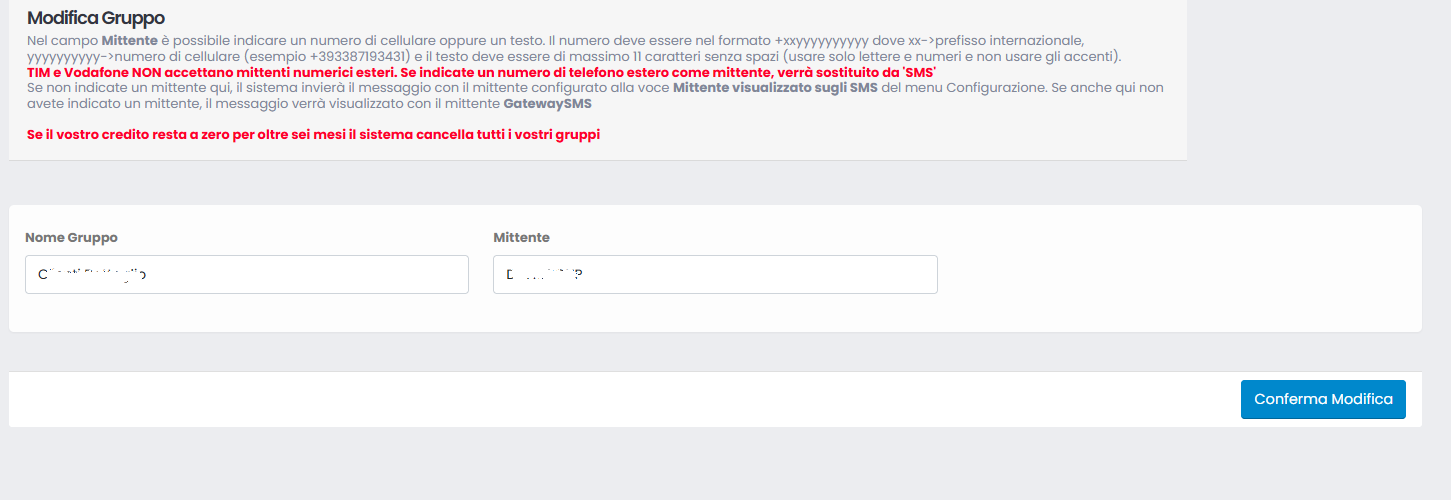 Invio SMS